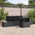 Garden Sofa Set with Cushion 5 pcs Black 100 x 55 x 73 cm