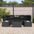 Garden Sofa Set with Cushion 7 pcs Black 100 x 55 x 73 cm