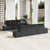 Garden Sofa Set with Cushion 7 pcs Black 100 x 55 x 73 cm