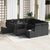 Garden Sofa Set with Cushion 9 pcs Black 100 x 55 x 73 cm