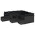 Garden Sofa Set with Cushion 9 pcs Black 100 x 55 x 73 cm