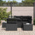 Garden Sofa Set with Cushion 5 pcs Black 100 x 55 x 73 cm