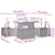 Garden Sofa Set with Cushion 5 pcs Black 100 x 55 x 73 cm