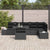Garden Sofa Set with Cushion 7 pcs Black 100 x 55 x 73 cm