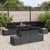 Garden Sofa Set with Cushion 9 pcs Black 100 x 55 x 73 cm