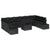 Garden Sofa Set with Cushion 11 pcs Black 100 x 55 x 73 cm