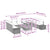 Garden Sofa Set with Cushion 11 pcs Black 100 x 55 x 73 cm