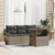Garden Sofa Set with Cushion 5 pcs Grey 100 x 55 x 73 cm