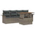 Garden Sofa Set with Cushion 5 pcs Grey 100 x 55 x 73 cm