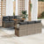 Garden Sofa Set with Cushion 7 pcs Grey 100 x 55 x 73 cm