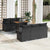 Garden Sofa Set with Cushion 7 pcs Black 100 x 55 x 73 cm