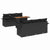 Garden Sofa Set with Cushion 7 pcs Black 100 x 55 x 73 cm