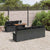 Garden Sofa Set with Cushion 8 pcs Black 100 x 55 x 73 cm