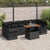 Garden Sofa Set with Cushion 8 pcs Black 100 x 55 x 73 cm