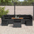 Garden Sofa Set with Cushion 8 pcs Black 100 x 55 x 73 cm