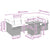 Garden Sofa Set with Cushion 8 pcs Black 100 x 55 x 73 cm