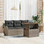 Garden Sofa Set with Cushion Manual 5 pcs Grey 100 x 55 x 73 cm