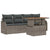 Garden Sofa Set with Cushion Manual 5 pcs Grey 100 x 55 x 73 cm