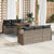 Garden Sofa Set with Cushion Manual 7 pcs Grey 100 x 55 x 73 cm