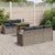 Garden Sofa Set with Cushion Manual 7 pcs Grey 100 x 55 x 73 cm