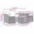Garden Sofa Set with Cushion Manual 7 pcs Grey 100 x 55 x 73 cm