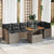Garden Sofa Set with Cushion Manual 8 pcs Grey 100 x 55 x 73 cm