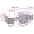 Garden Sofa Set with Cushion 8 pcs Black 100 x 55 x 73 cm