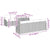 Garden Sofa Set with Cushion Manual 7 pcs Grey 100 x 55 x 73 cm