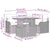 Garden Sofa Set with Cushion 5 pcs Black 100 x 55 x 73 cm