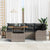 Garden Sofa Set with Cushion Manual 6 pcs Grey 100 x 55 x 73 cm