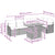 Garden Sofa Set with Cushion 7 pcs Black 100 x 55 x 73 cm
