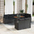 Garden Sofa Set with Cushion 9 pcs Black 100 x 55 x 73 cm