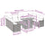 Garden Sofa Set with Cushion 10 pcs Grey 100 x 55 x 73 cm