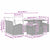Garden Sofa Set with Cushion 7 pcs Black 100 x 55 x 73 cm