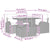 Garden Sofa Set with Cushion 5 pcs Black 100 x 55 x 73 cm
