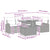 Garden Sofa Set with Cushion 6 pcs Black 100 x 55 x 73 cm
