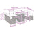 Garden Sofa Set with Cushion 10 pcs Black 100 x 55 x 73 cm