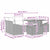 Garden Dining Set with Cushion Grey and Brown 100 x 55 x 73 cm