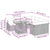 Garden Dining Set with Cushion Grey and Brown 100 x 55 x 73 cm