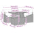 Garden Dining Set with Cushion Black and Brown 100 x 55 x 73 cm