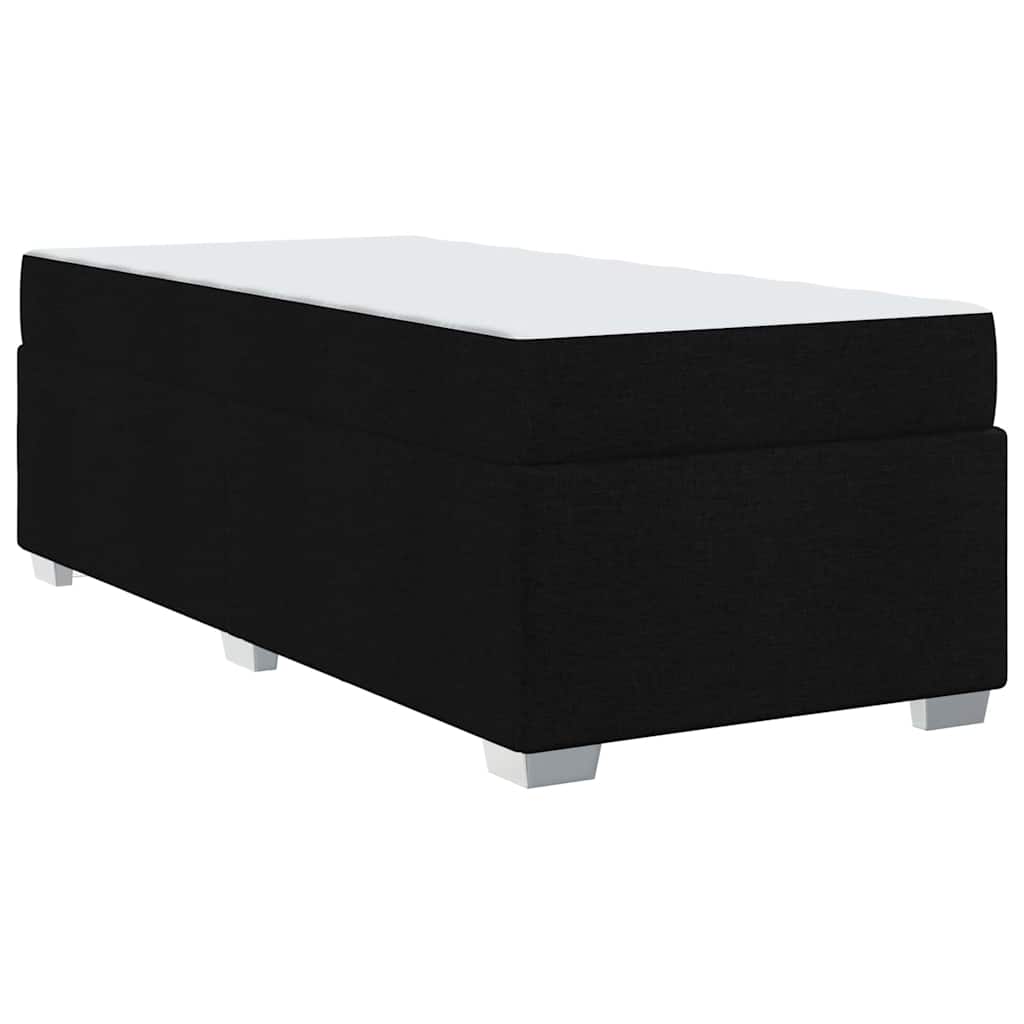 Bed Frame with Mattress Black 90 x 190 cm Fabric