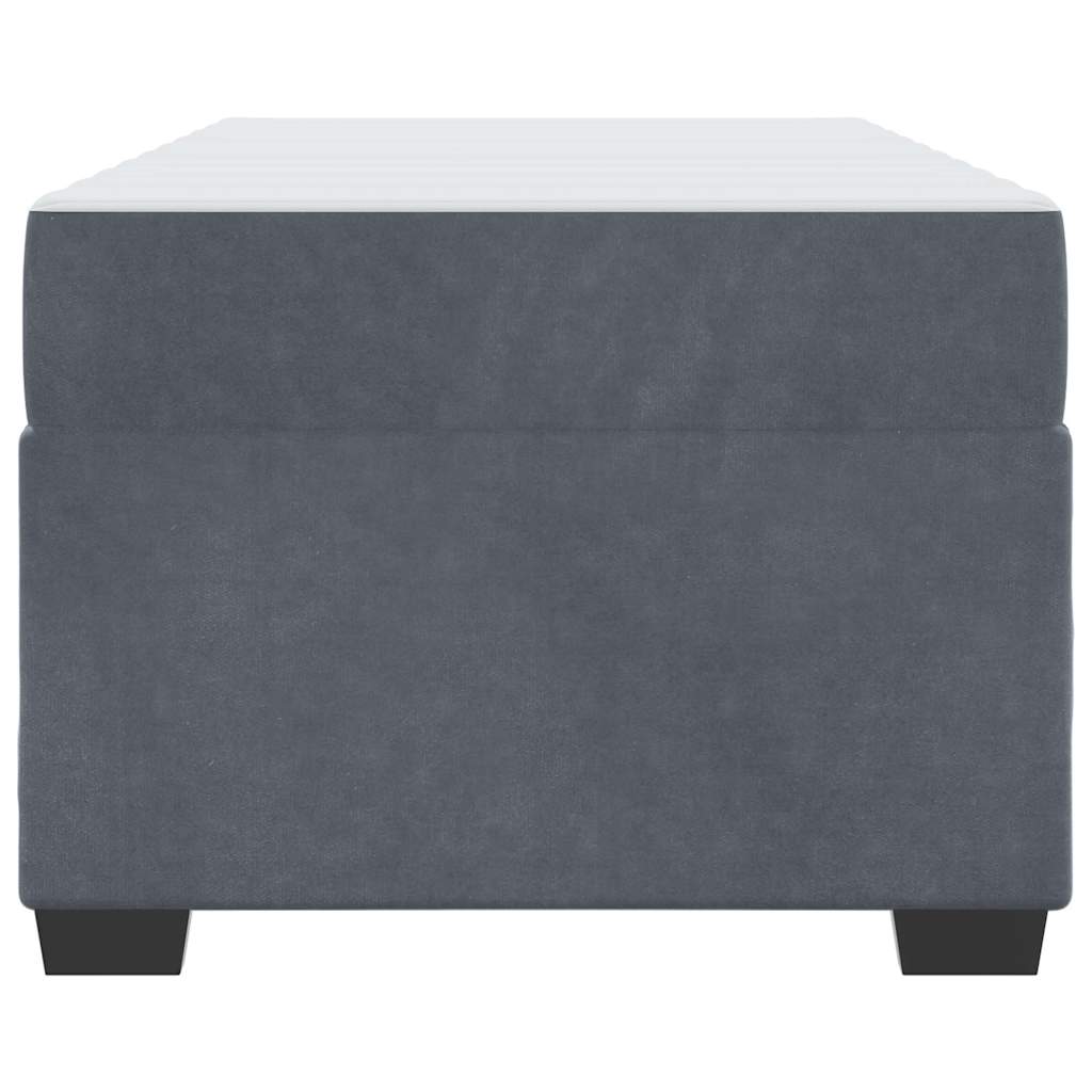 Bed Frame with Mattress Dark grey 90 x 190 cm Velvet