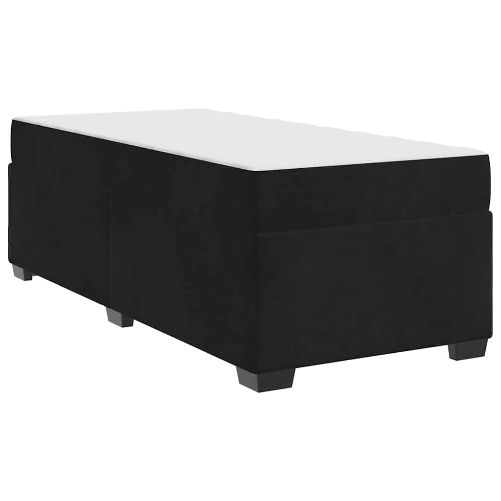 Bed Frame with Mattress with Mattress Black 90 x 190 cm Velvet