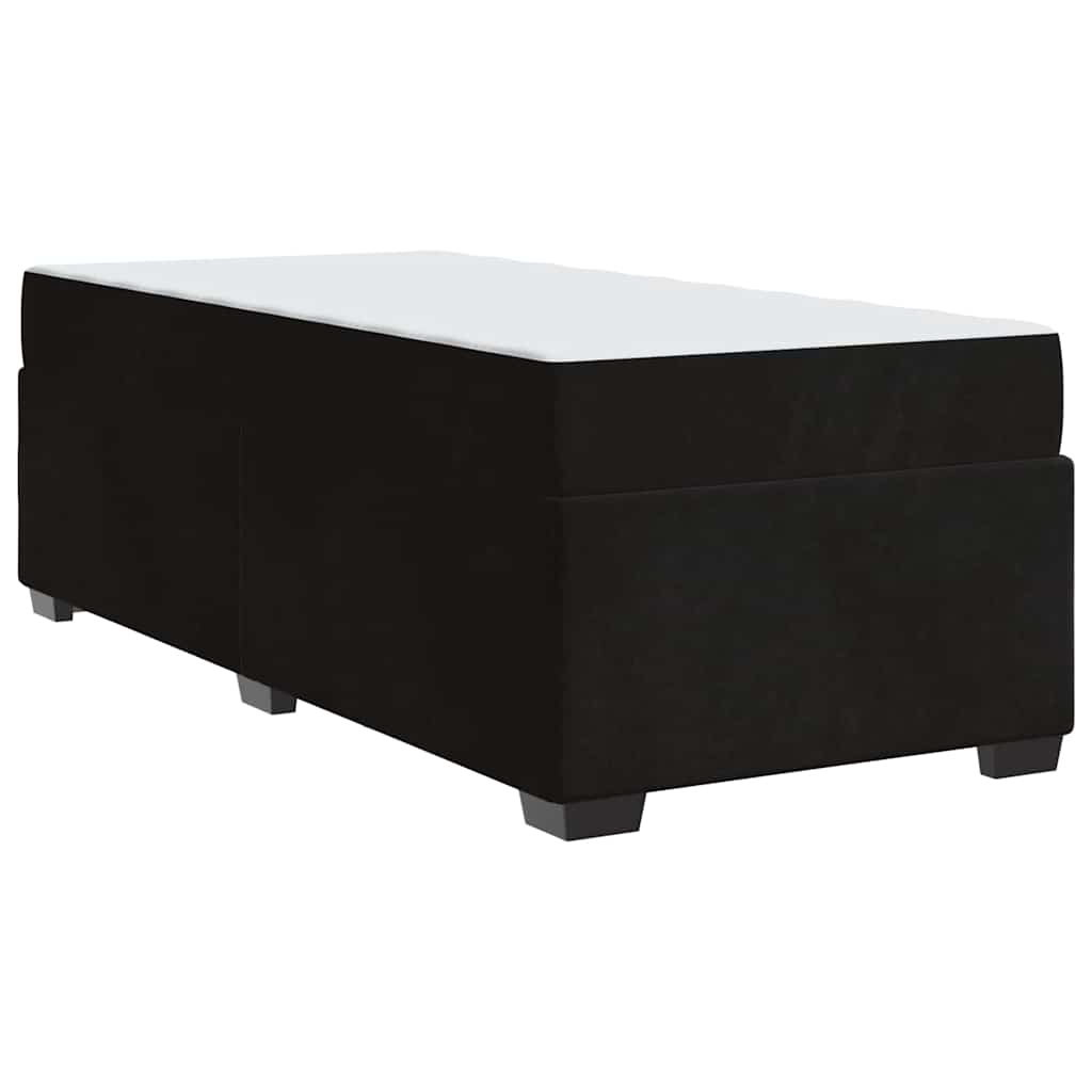 Bed Frame with Mattress with Mattress Black 90 x 190 cm Velvet