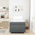 Bed Frame with Mattress Dark grey 90 x 190 cm Fabric