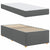 Bed Frame with Mattress Dark grey 90 x 190 cm Fabric