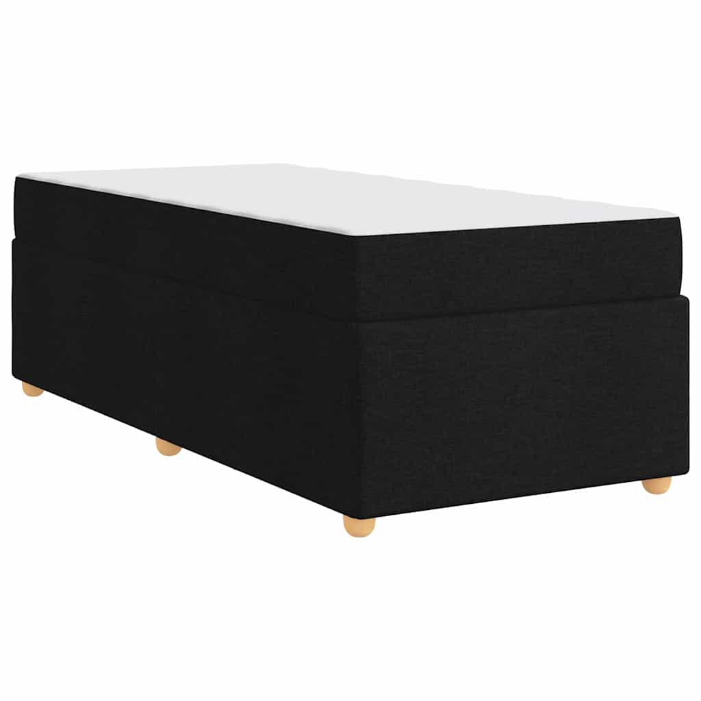Bed Frame with Mattress with Mattress Black 90 x 190 cm Fabric