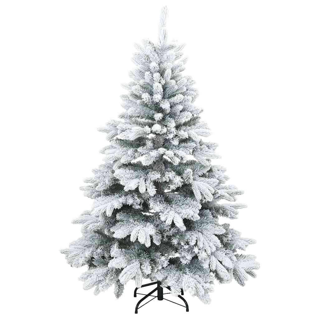 Artificial Hinged Christmas Tree Snow Flocked White 150 cm