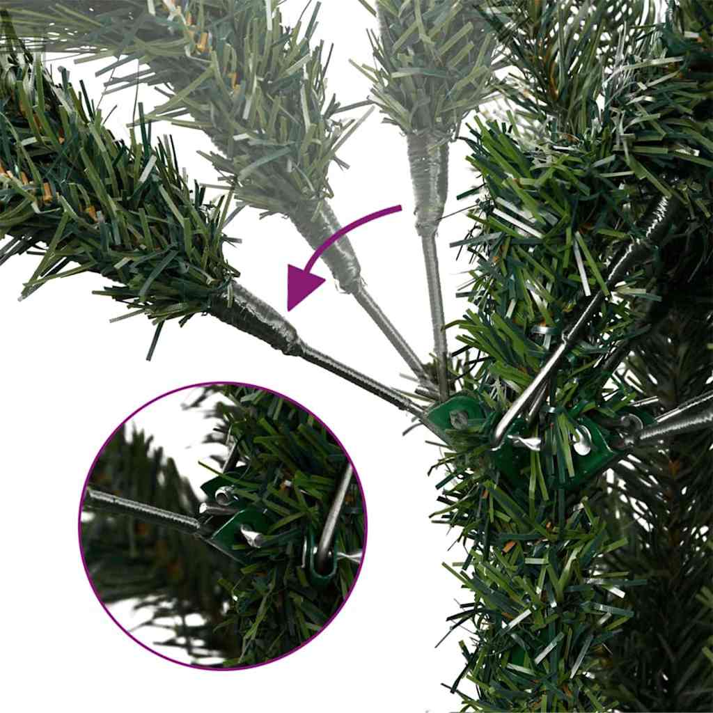 Artificial Hinged Christmas Tree Green 150 cm PVC, steel