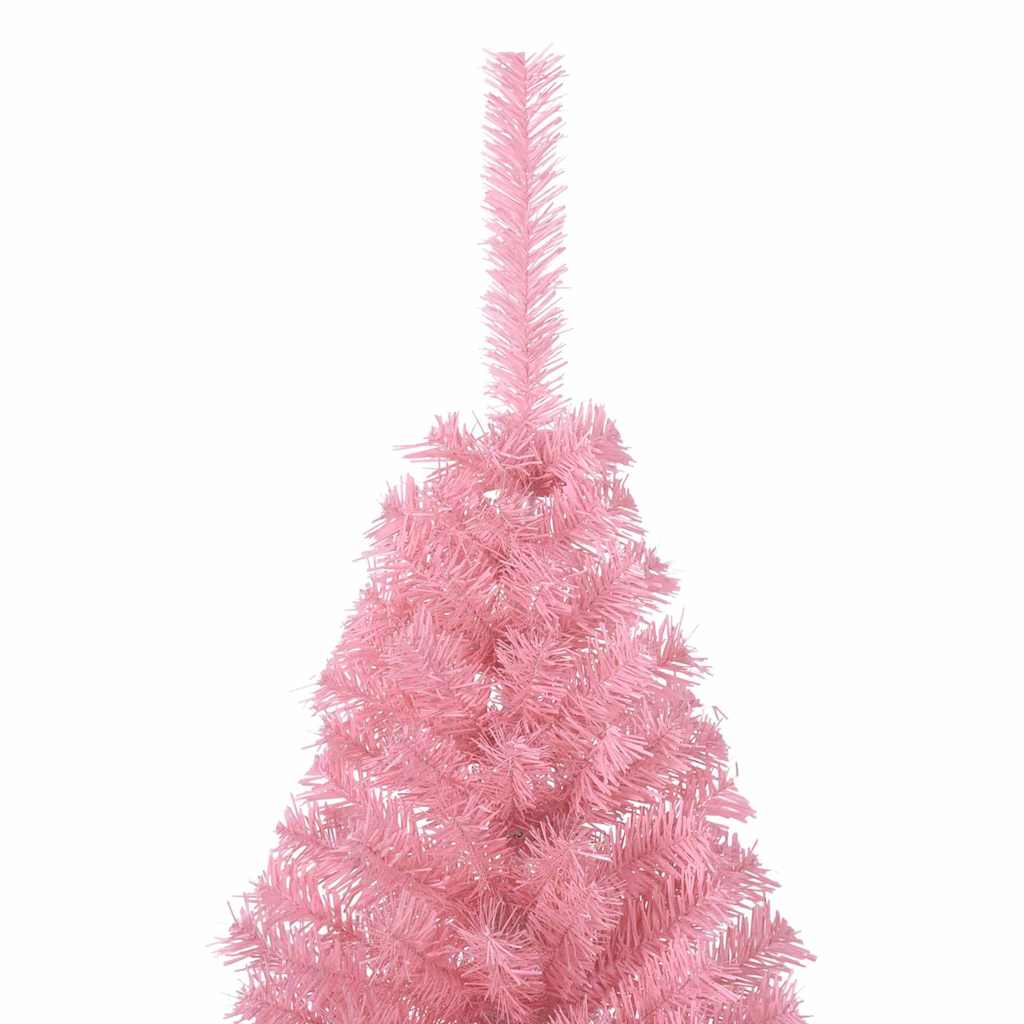 Artificial Pre-lit Christmas Tree with 150 LEDs Pink 120 cm PVC
